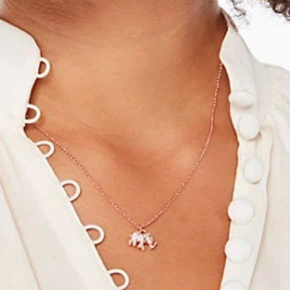 Kate Spade Elephant Mini Pendant Necklace NWT